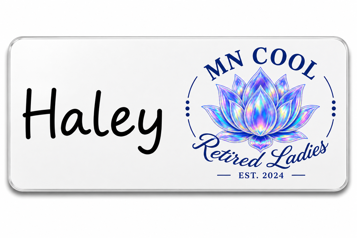 Retired ladies name tag