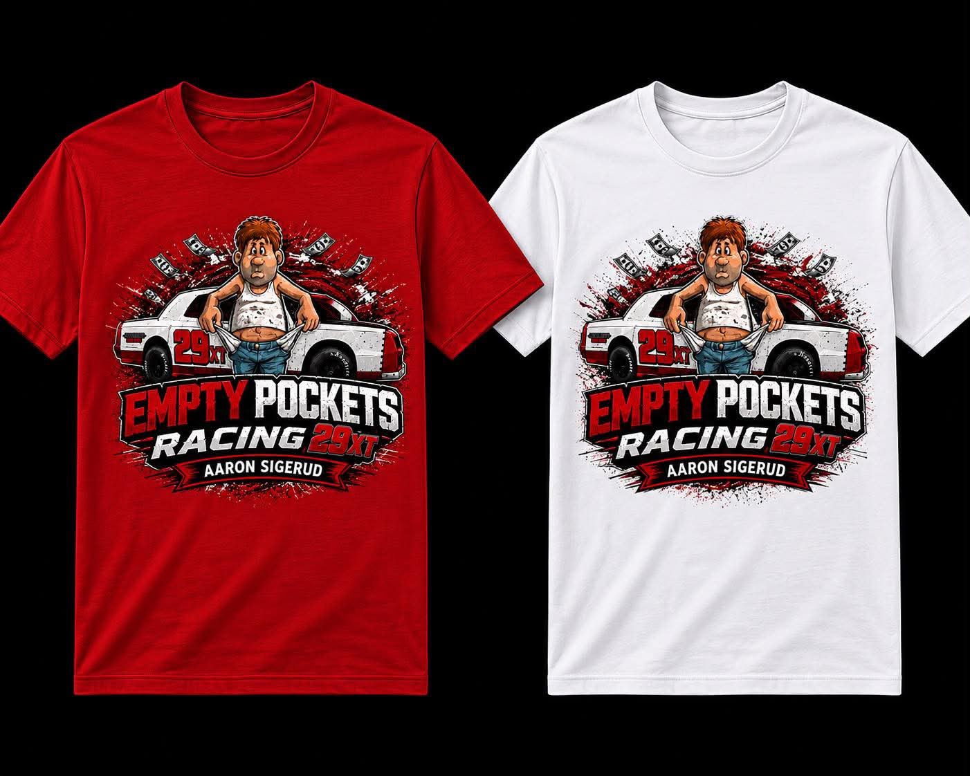 Empty pockets racing merch