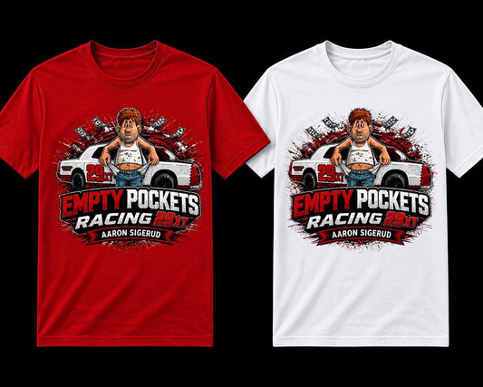 Empty pockets racing merch