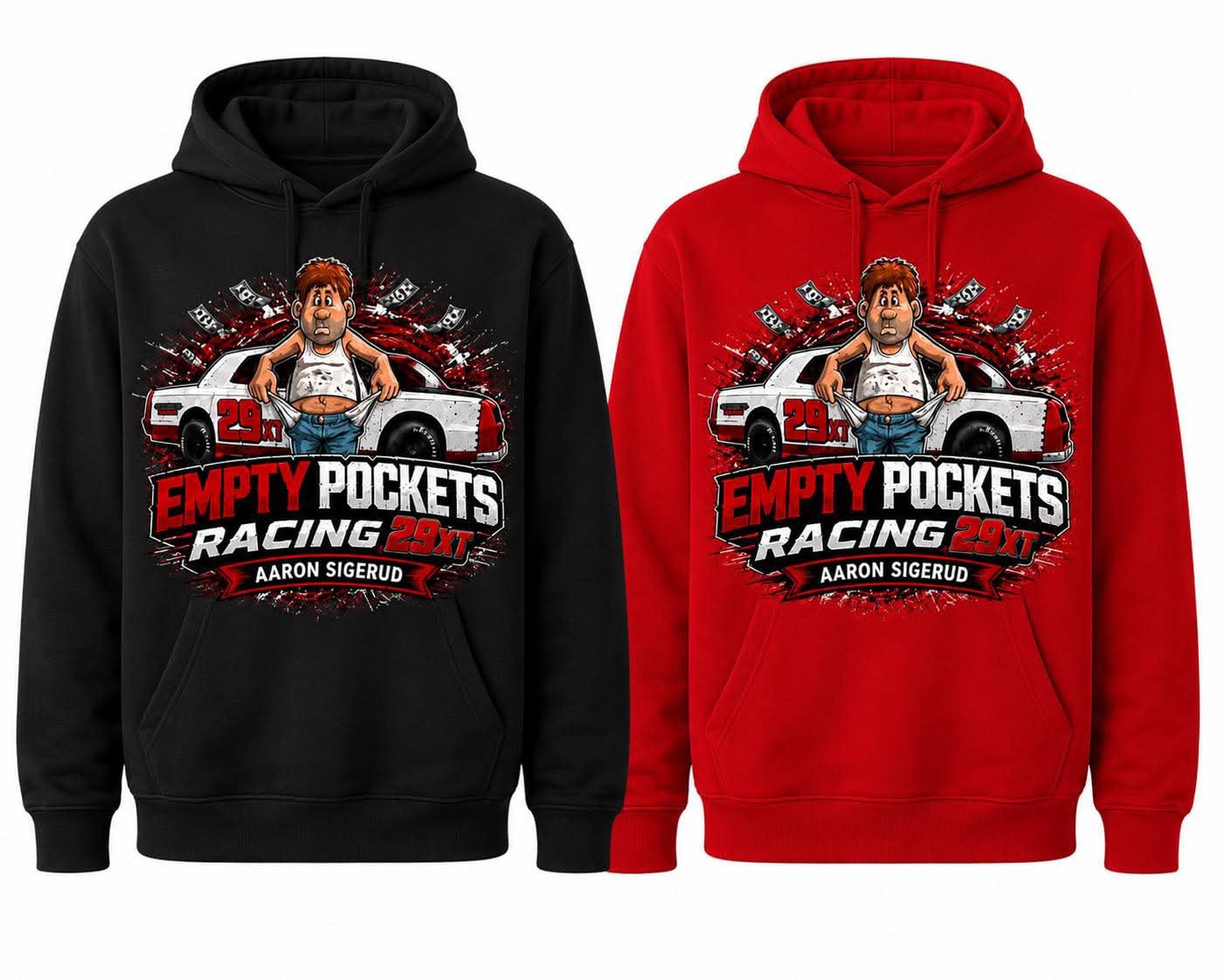Empty pockets racing merch